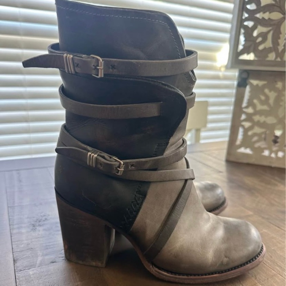 Freebird by Steve  Leather Heeled Baker Boots made in Mexico